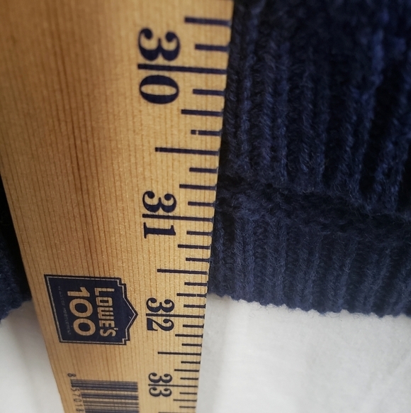 NWT Lane Bryant Navy Short Sleeve Open Cable Knit VNeck Sweater Sz 22/24 - Picture 8 of 9